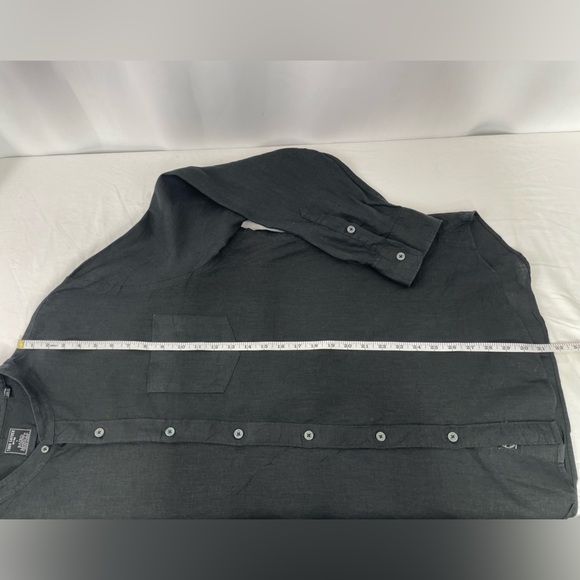 Todd Snyder Baird McNutt Irish Linen Shirt Men’s XXL Black Button Up Long Sleeve - Picture 15 of 15